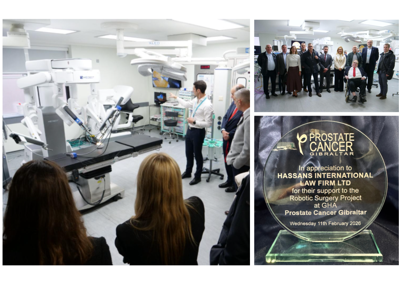 Hassans Charitable Trust Donates £40k To Prostate Cancer Gibraltar To Acquire Robotic Surgery System
