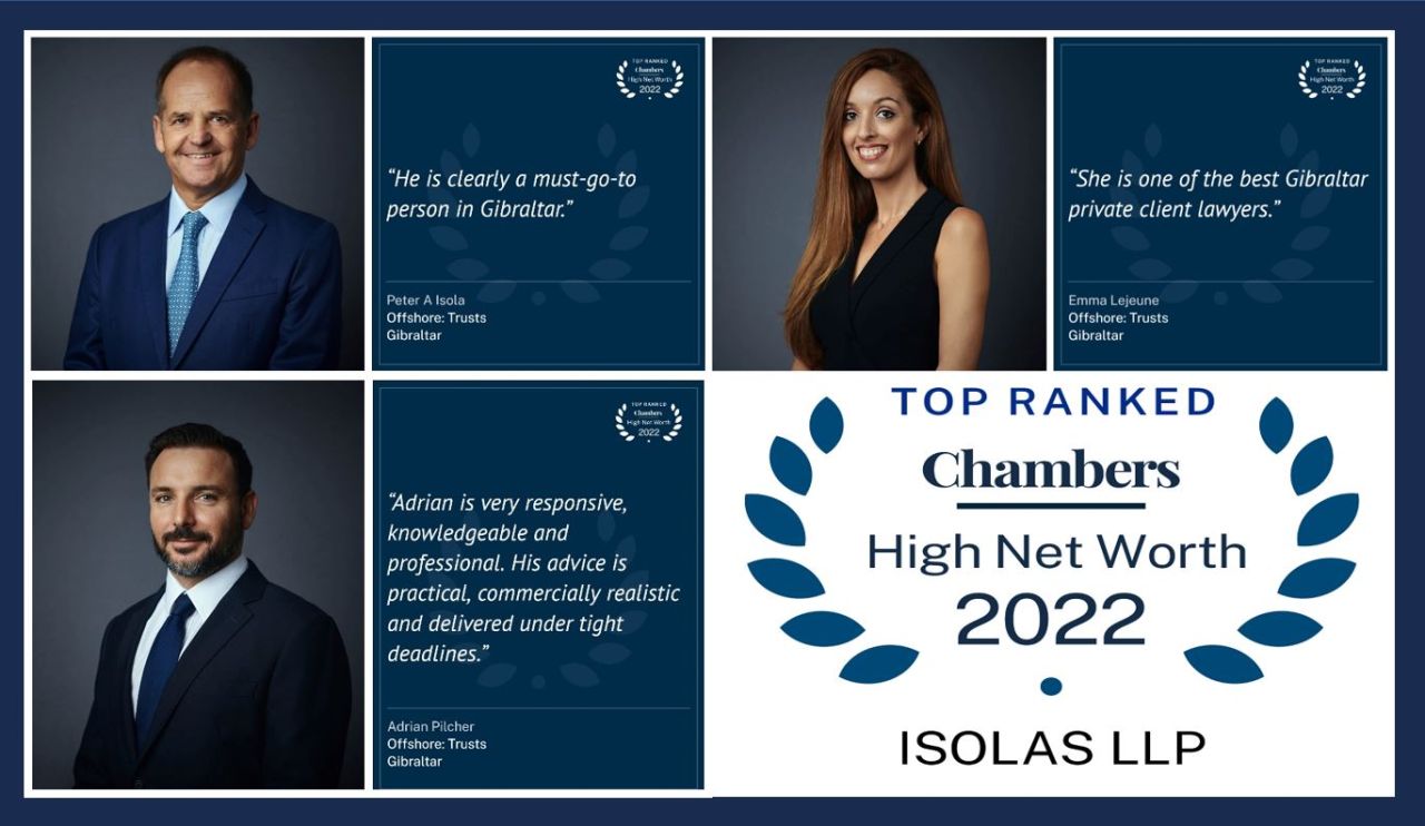 ISOLAS Ranked Band 1 In This Year’s Chambers And Partners High Net Worth Guide
