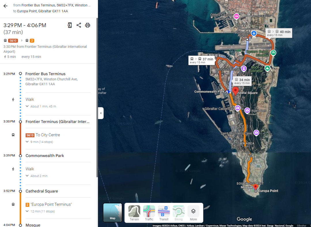 Gibraltar Bus Routes Now On Google Maps