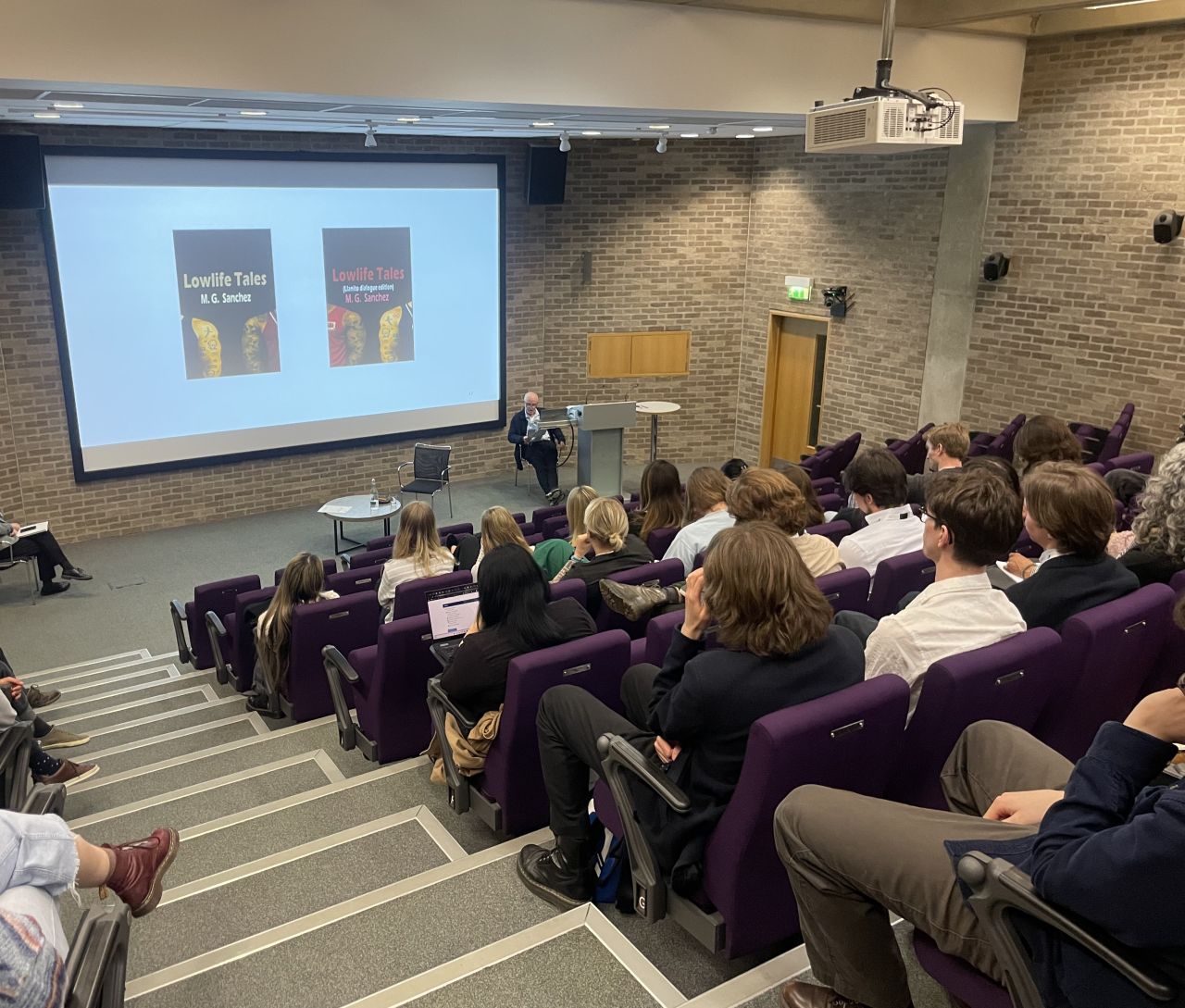 Gibraltarian Writer M. G. Sanchez Lectures Students at the University of Cambridge