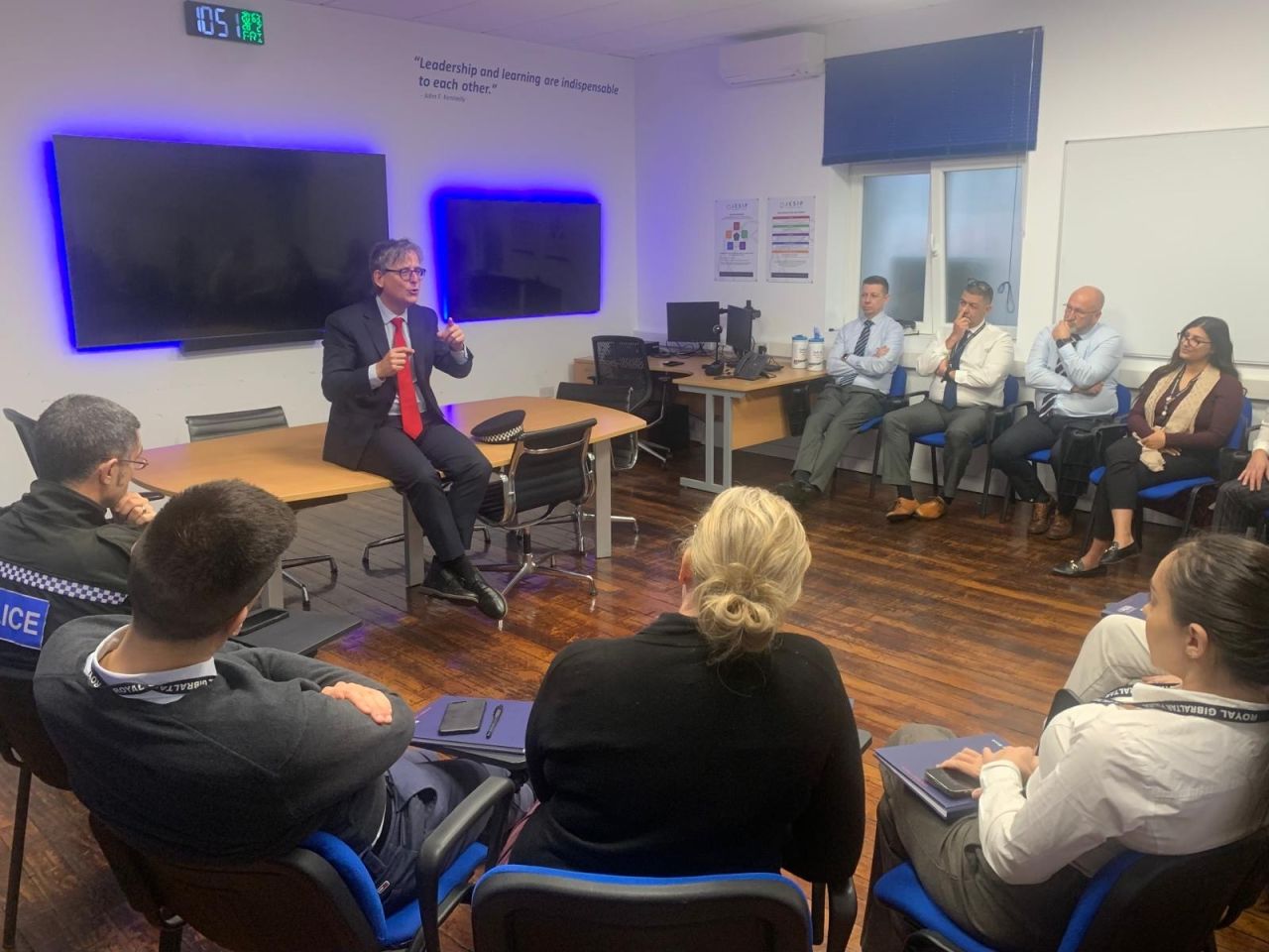Minister Feetham Visits Law Enforcement