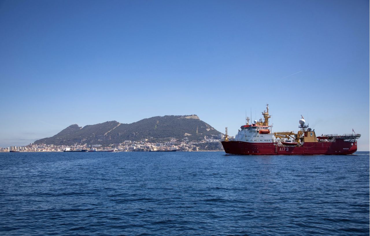 HMS Protector Arrives In Gibraltar