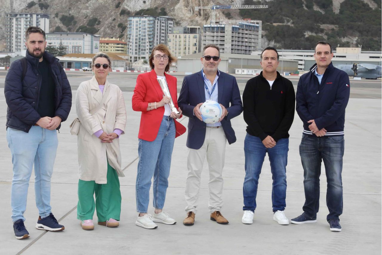 Minister For Sport Welcomes Netball Youth World Cup Trophy To Gibraltar