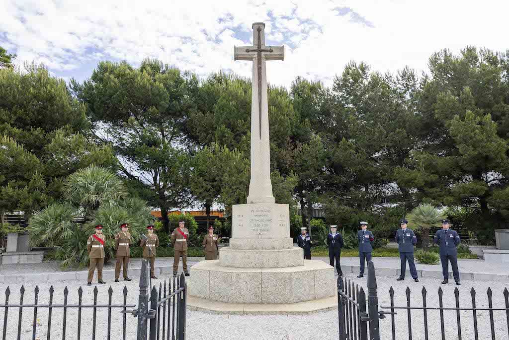 Royal Gibraltar Regiment Marks 80th Anniversary of VE Day at Cross of Sacrifice 