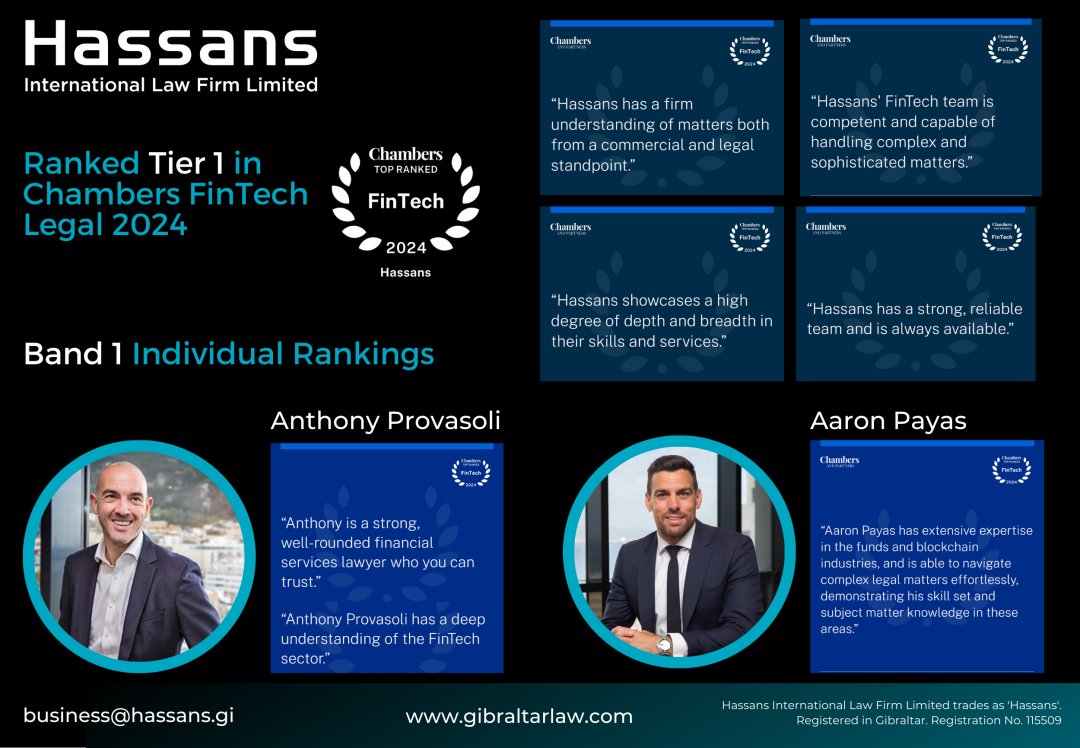 Hassans’ Team Achieves Top Tier in Chambers FinTech for the Sixth Year Running