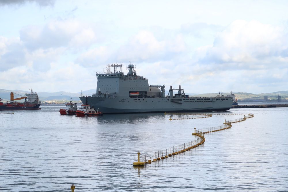 RFA Lyme Bay Arrives In Gibraltar