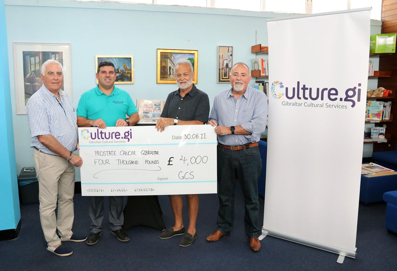 Donation Presented Following Sales Of ‘Gibraltar Then And Now’ By Robert Santos