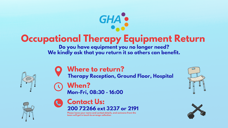 GHA Seek Return of Therapy Equipment