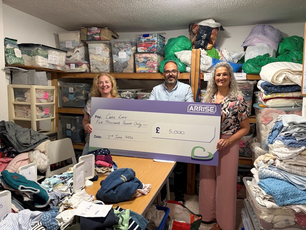 ARRISE Donates £5,000 To CareLink Baby Bank