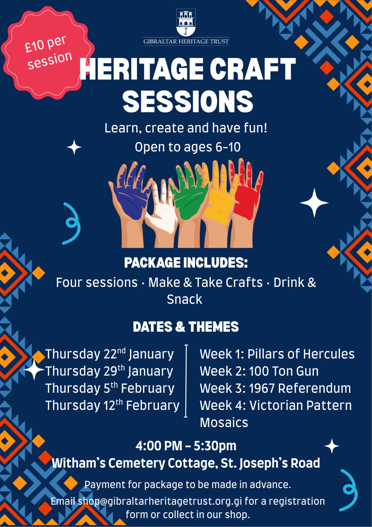 New Heritage Craft Sessions For 2026