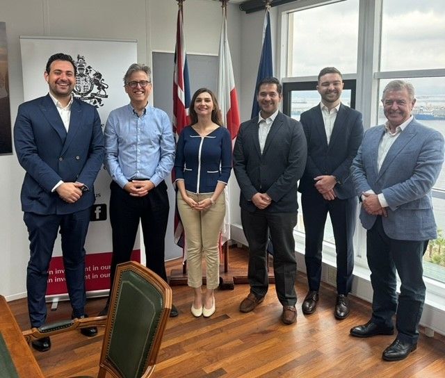 Minister Feetham meets with representatives of the Bitso executive on a visit to Gibraltar