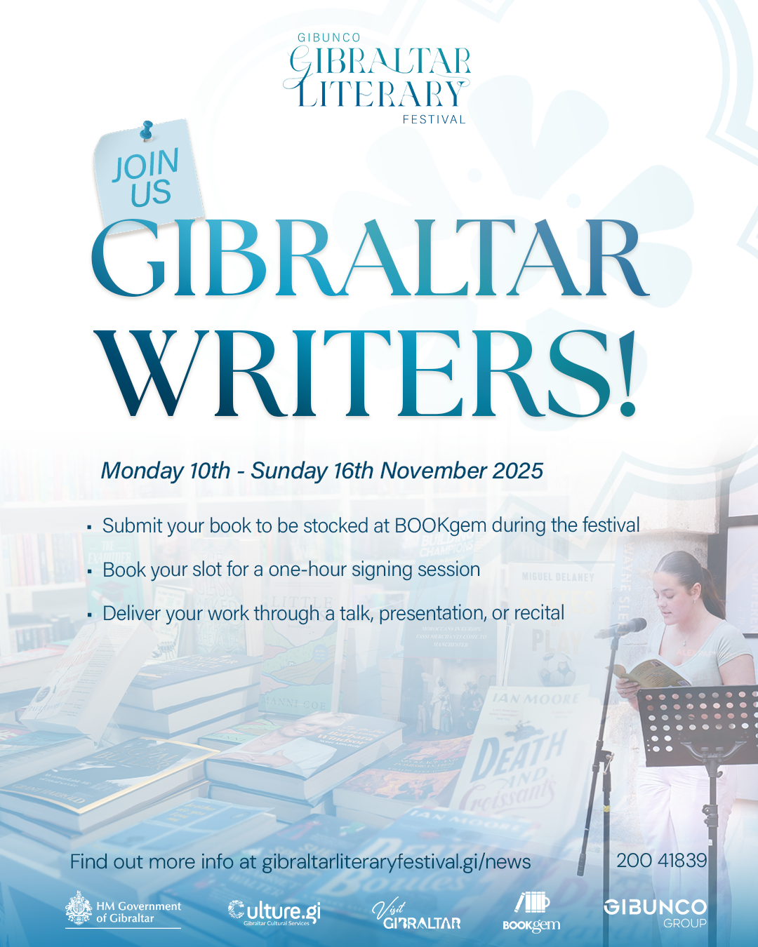 Gibunco Gibraltar Literary Festival 2025: Invitation to Local Authors