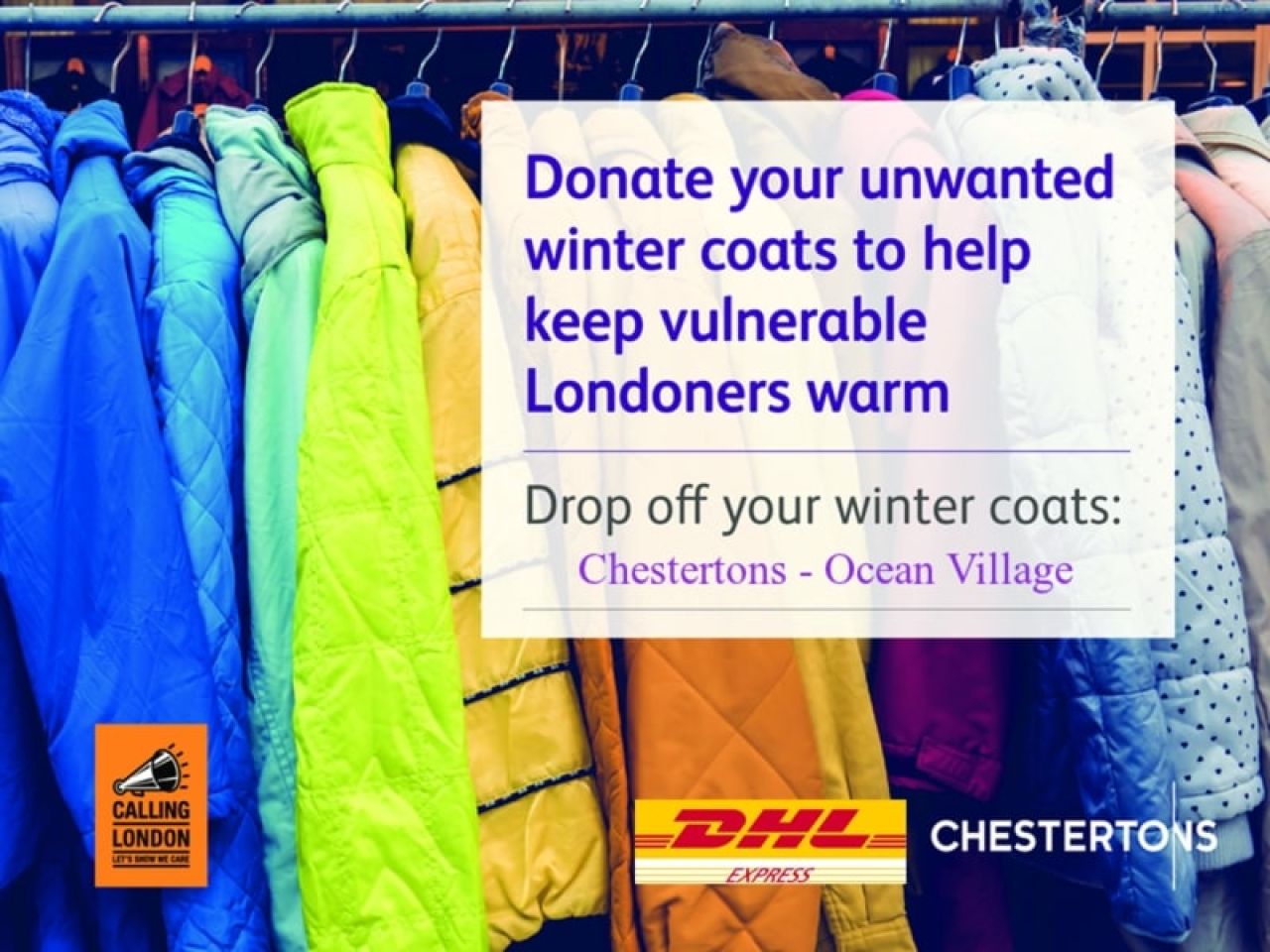 Chestertons And DHL Express To Hold Winter Coat Appeal
