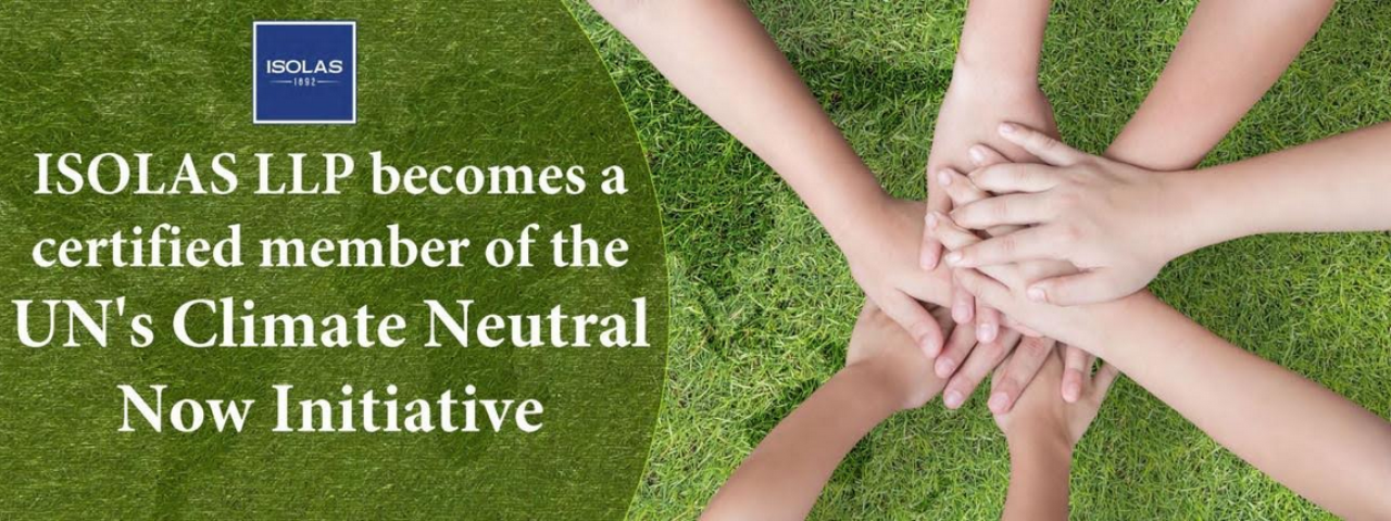 ISOLAS LLP Become a Certified Member of the UN'S Climate Neutral Now Initiative