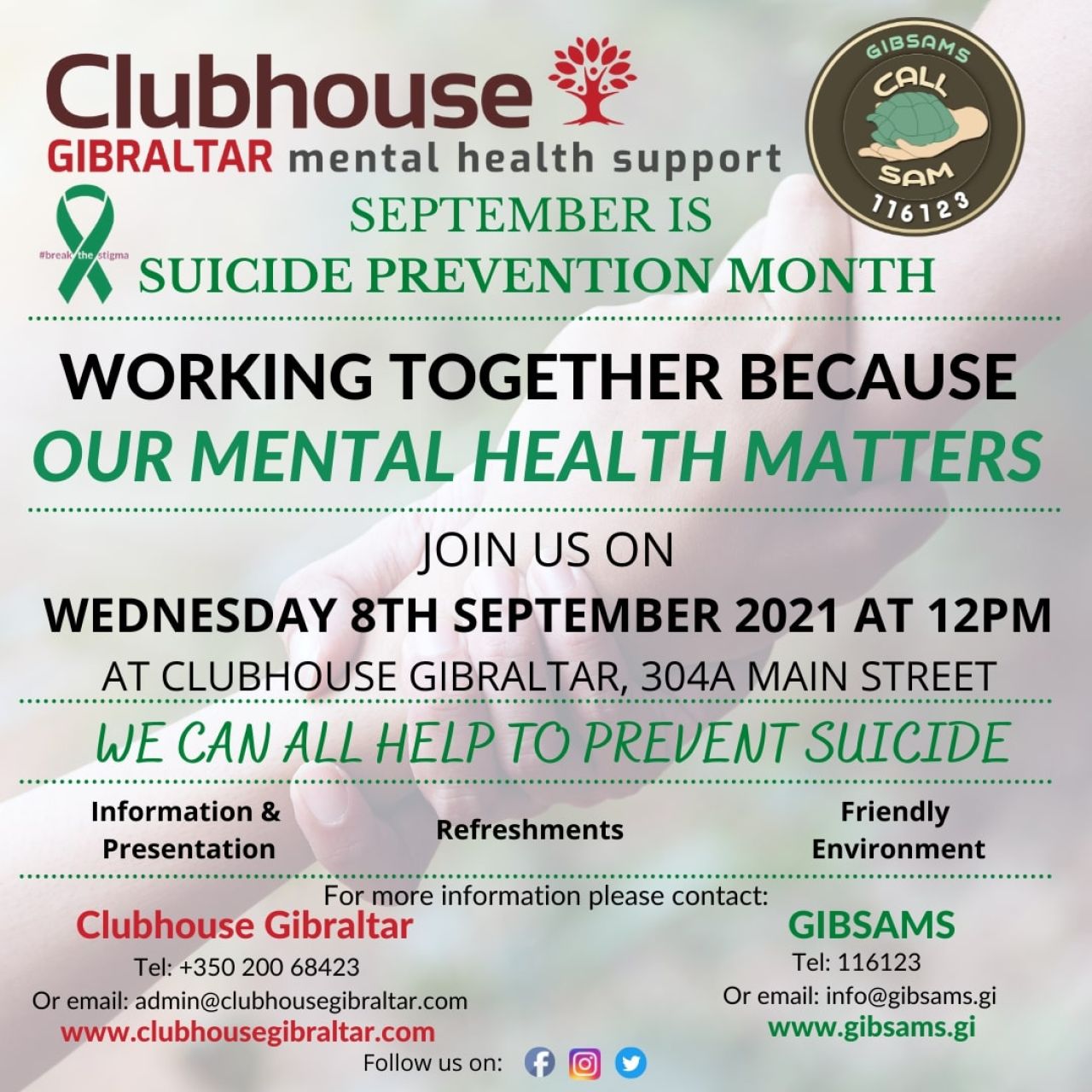 Clubhouse Gibraltar And GibSams To Hold Presentation