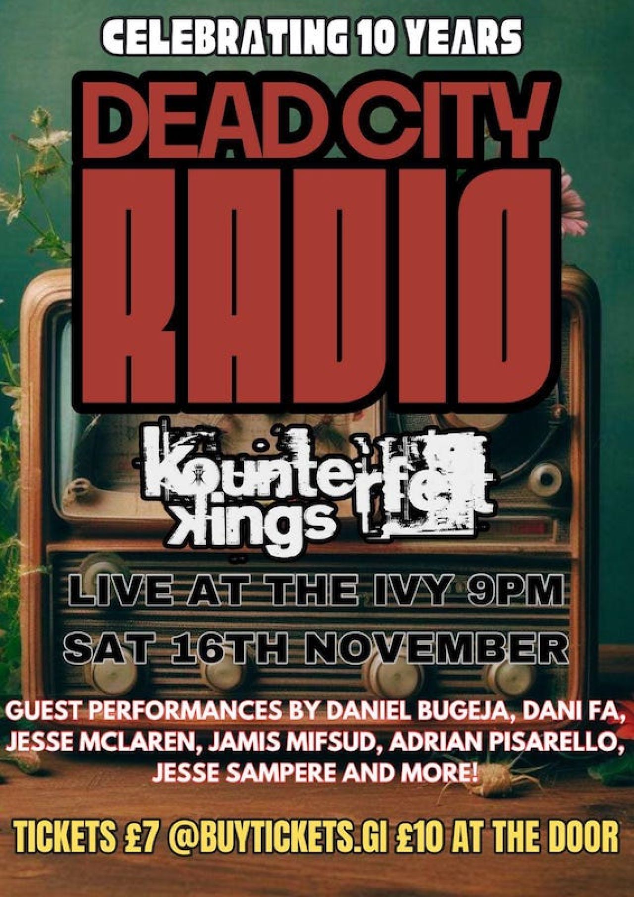 Dead City Radio to Celebrate 10 Years with an Epic Night of Live Rock Music