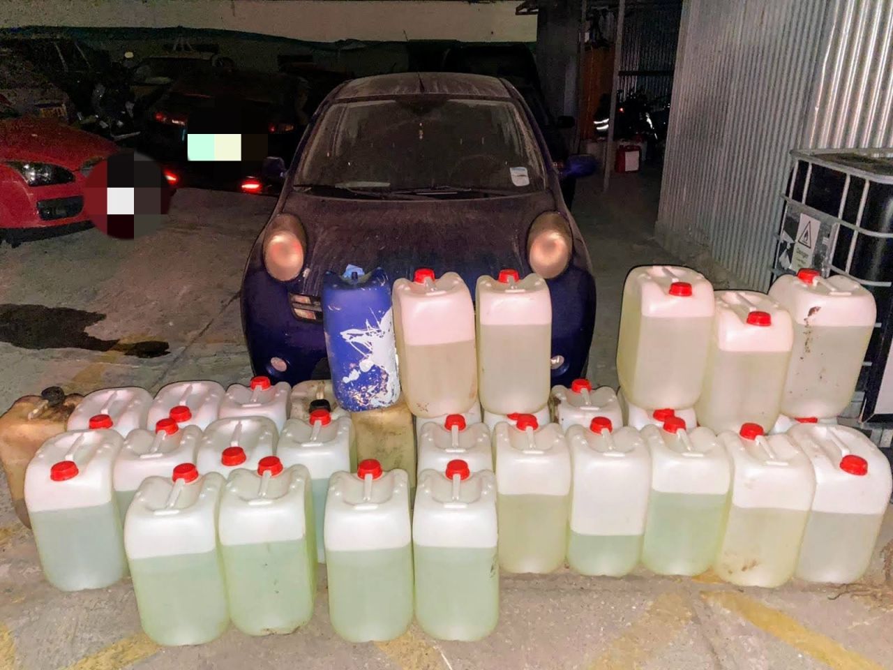 Vehicle And Fuel Containers Seized