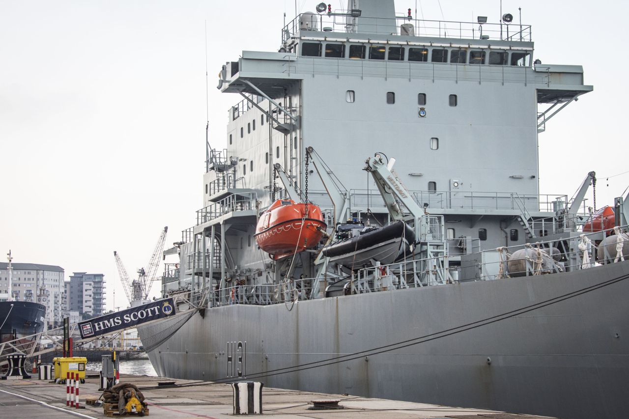 HMS Scott Returns To Gibraltar