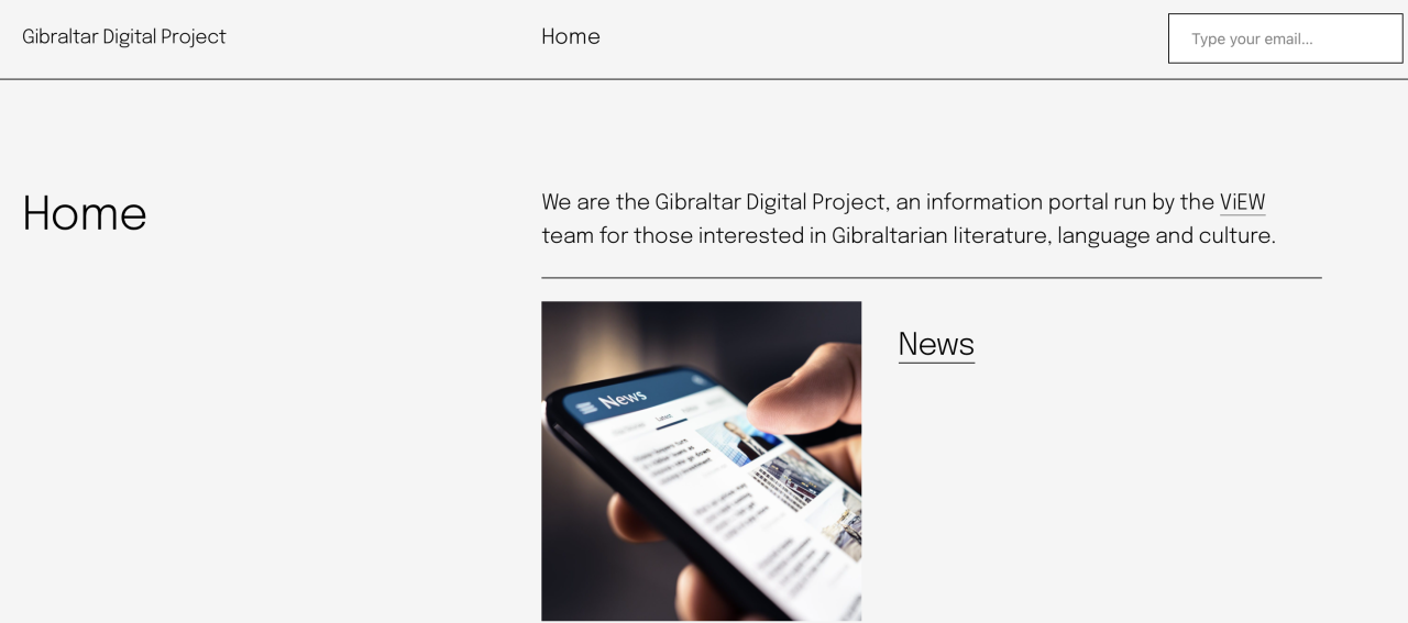Gibraltar Digital Project: A New Online Resource for Gibraltarian Literature and Language