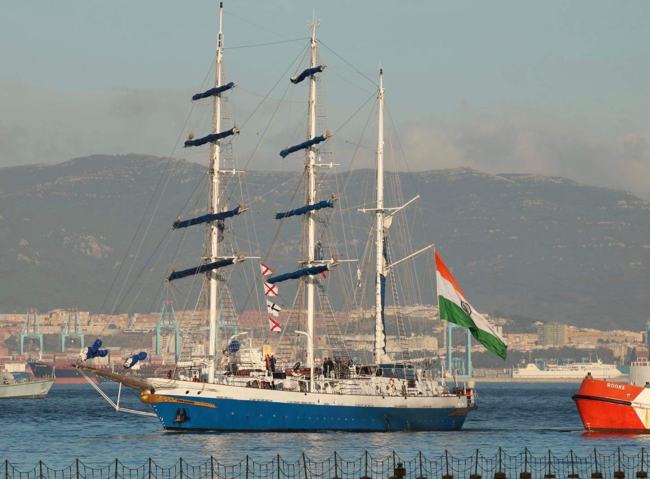 INS Tarangini Arrives In Gibraltar