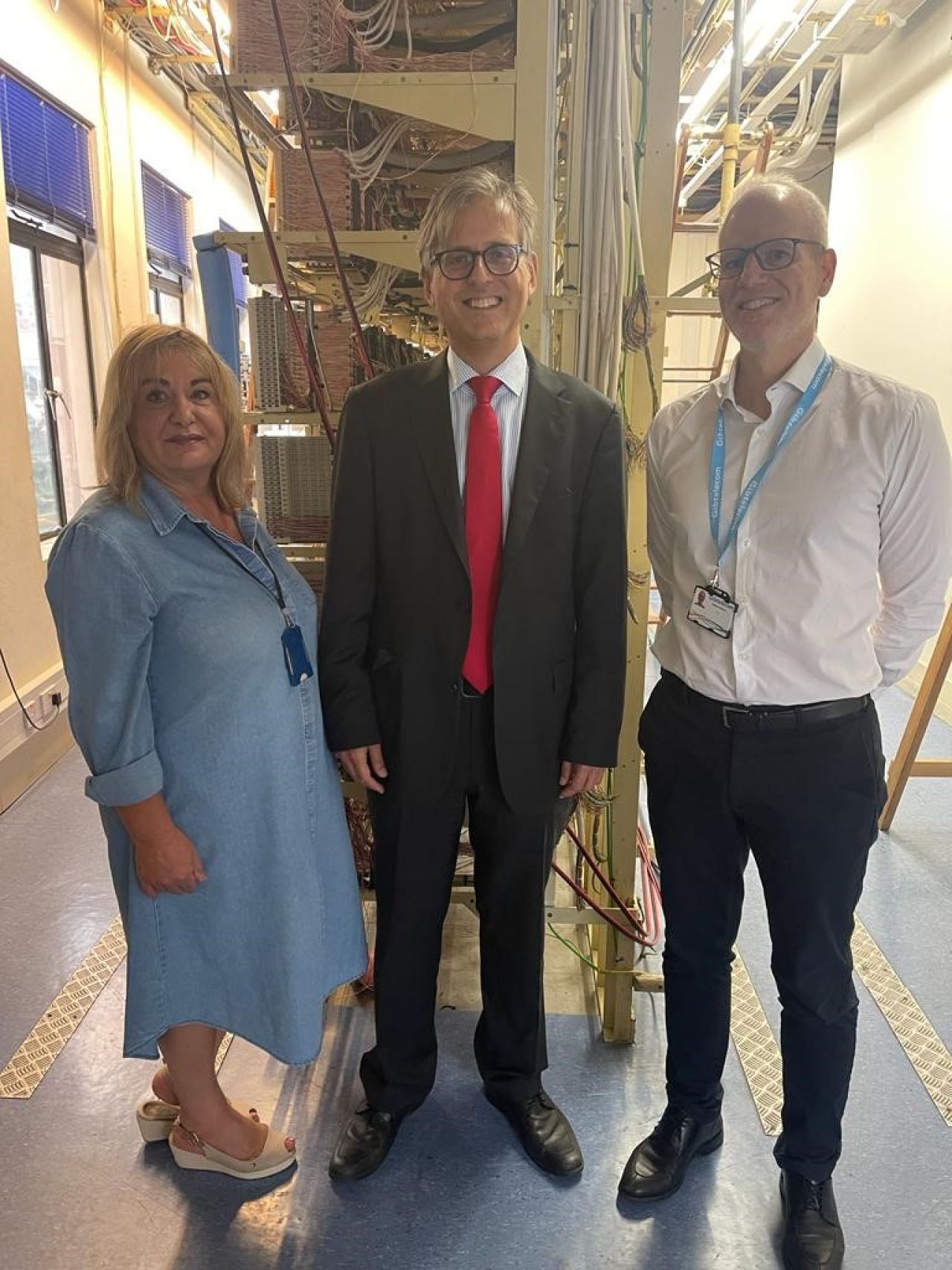 Minister Feetham Meets Senior Staff at Gibtelecom and Post Office