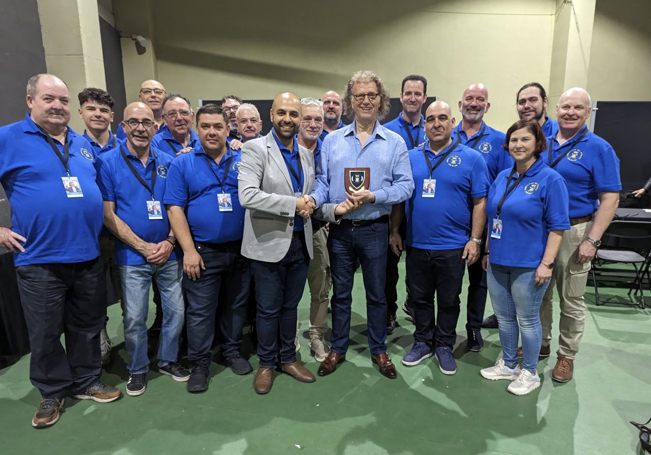 Gibraltar Sea Scouts Pipe Band Performs With Andre Rieu