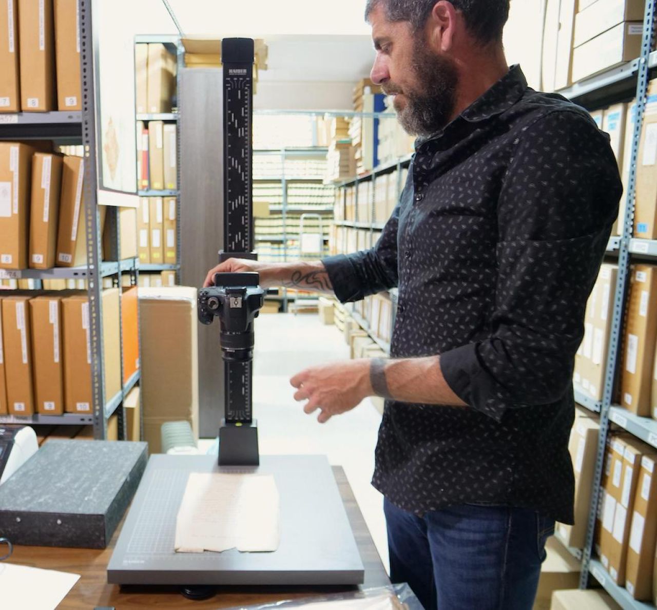 GNA Thanks Friends of Gibraltar Heritage Society for Donation of New Archival Photo Stand