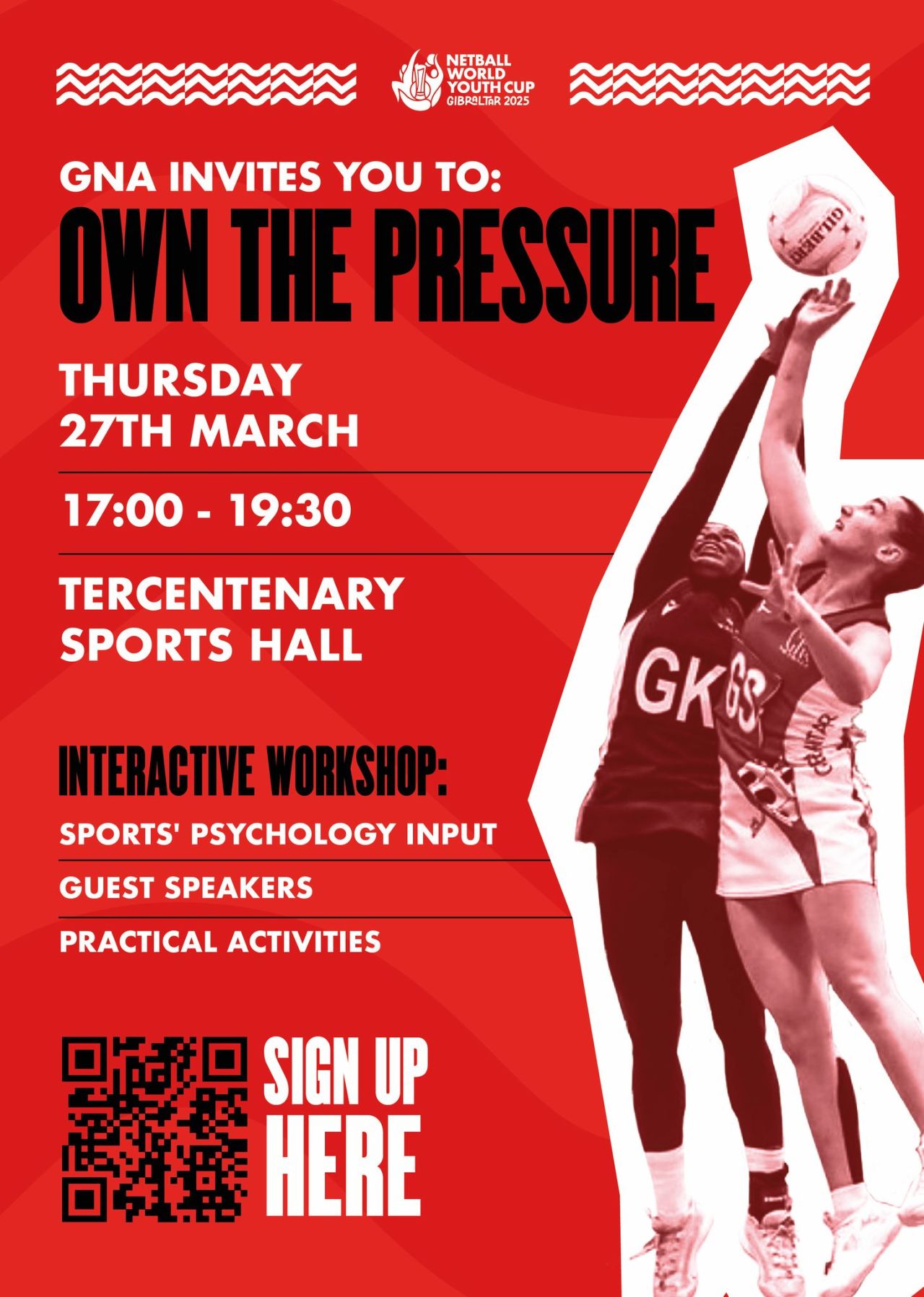 Gibraltar Netball Launch Own The Pressure Campaign