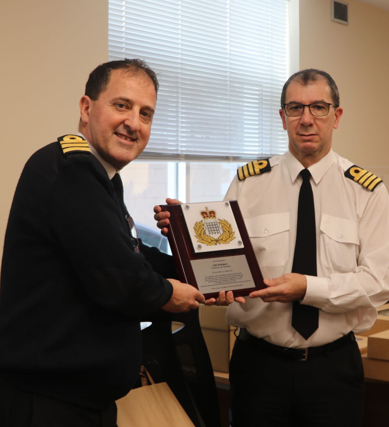 HM Customs Gibraltar bids Farewell to John Rodriguez