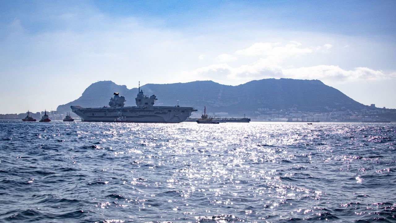 HMS Prince Of Wales Makes Inaugural Call To Gibraltar