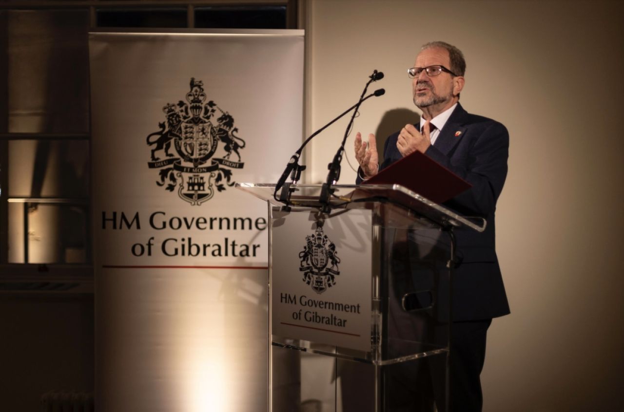 Gibraltar Day in London - Diplomatic Reception - Minister John Cortes