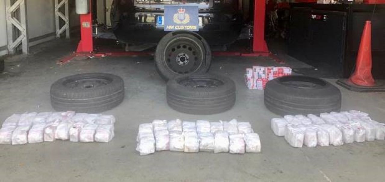 HM Customs Seize Cigarettes Concealed In Car Tyres
