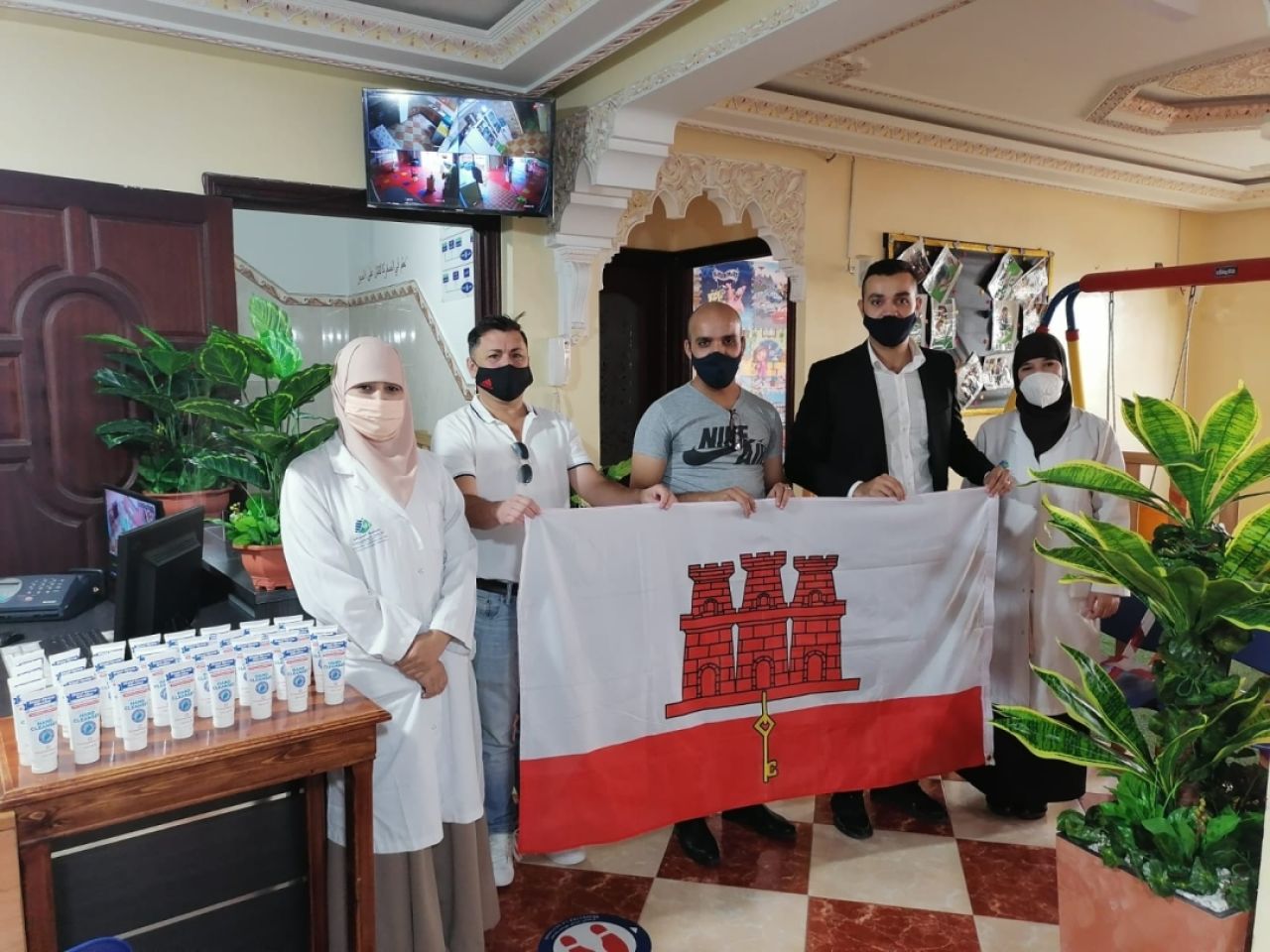 Ocean Village Donates Hand Sanitizers to Help Two Children’s Schools in Tangier