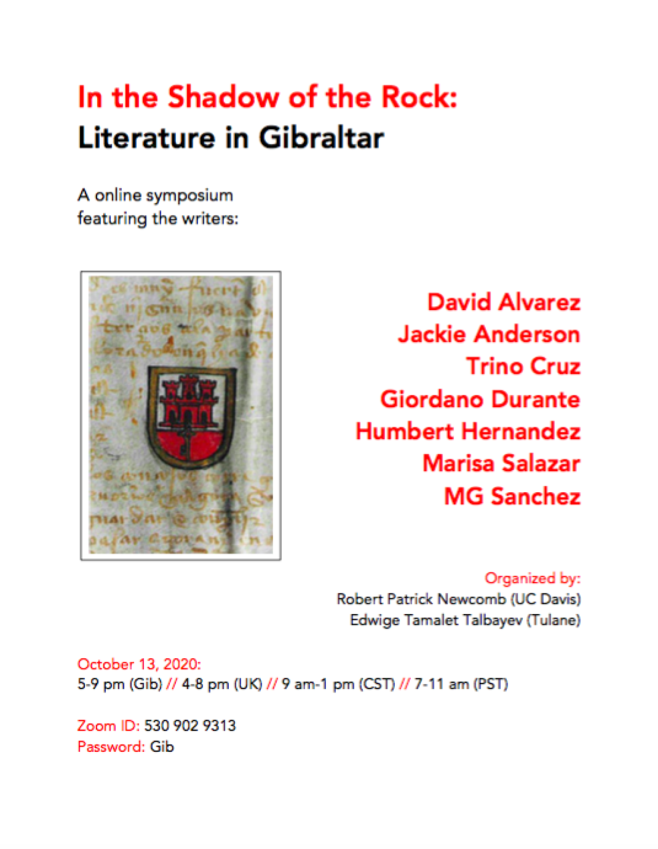 In the Shadow Of The Rock: Literature In Gibraltar - Online Symposium