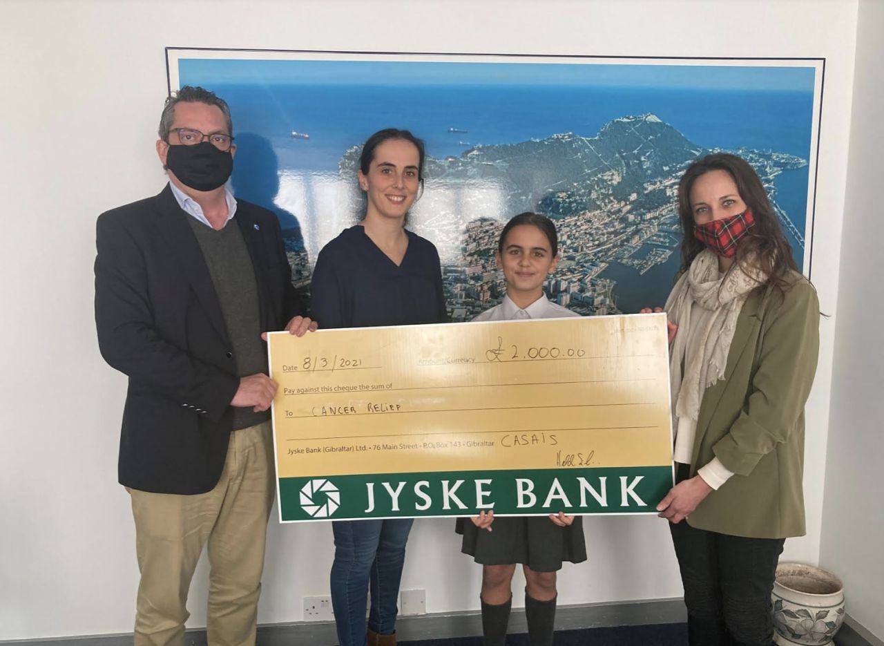 Cancer Relief Gibraltar Thanks Francisca Campos And Casais For £2000 Donation