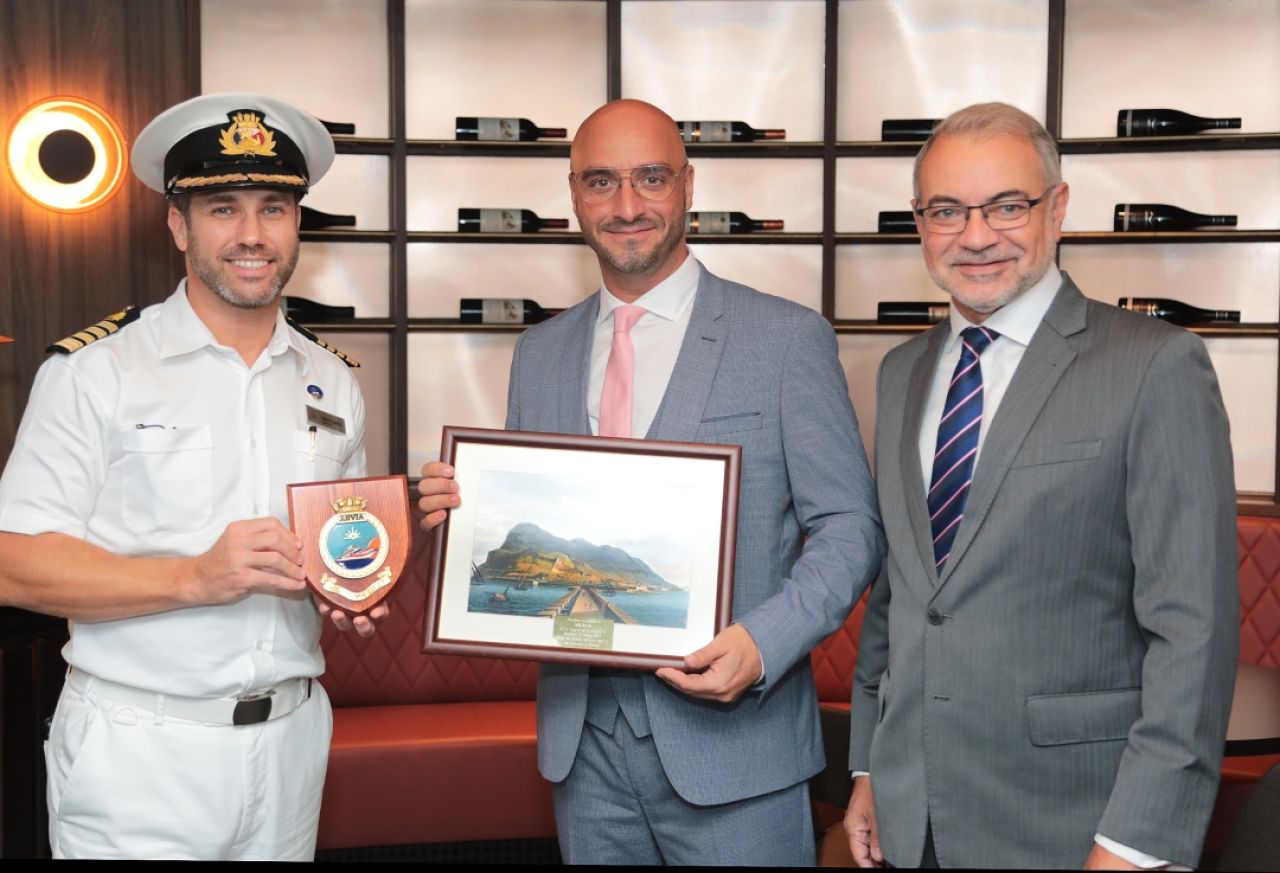 MS Arvia Welcomed to Gibraltar on Inaugural Call