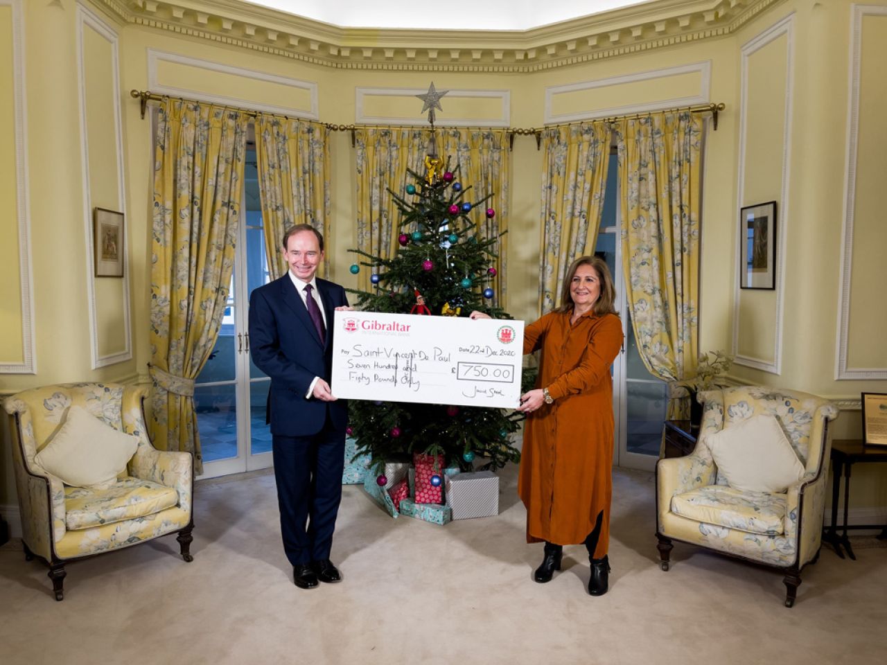 The Convent Christmas Fair Appeal cheque presentation