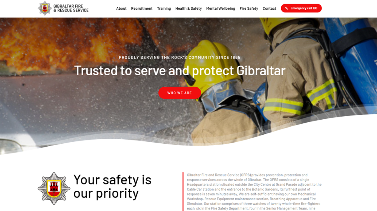 New Gibraltar Fire And Rescue Service Website