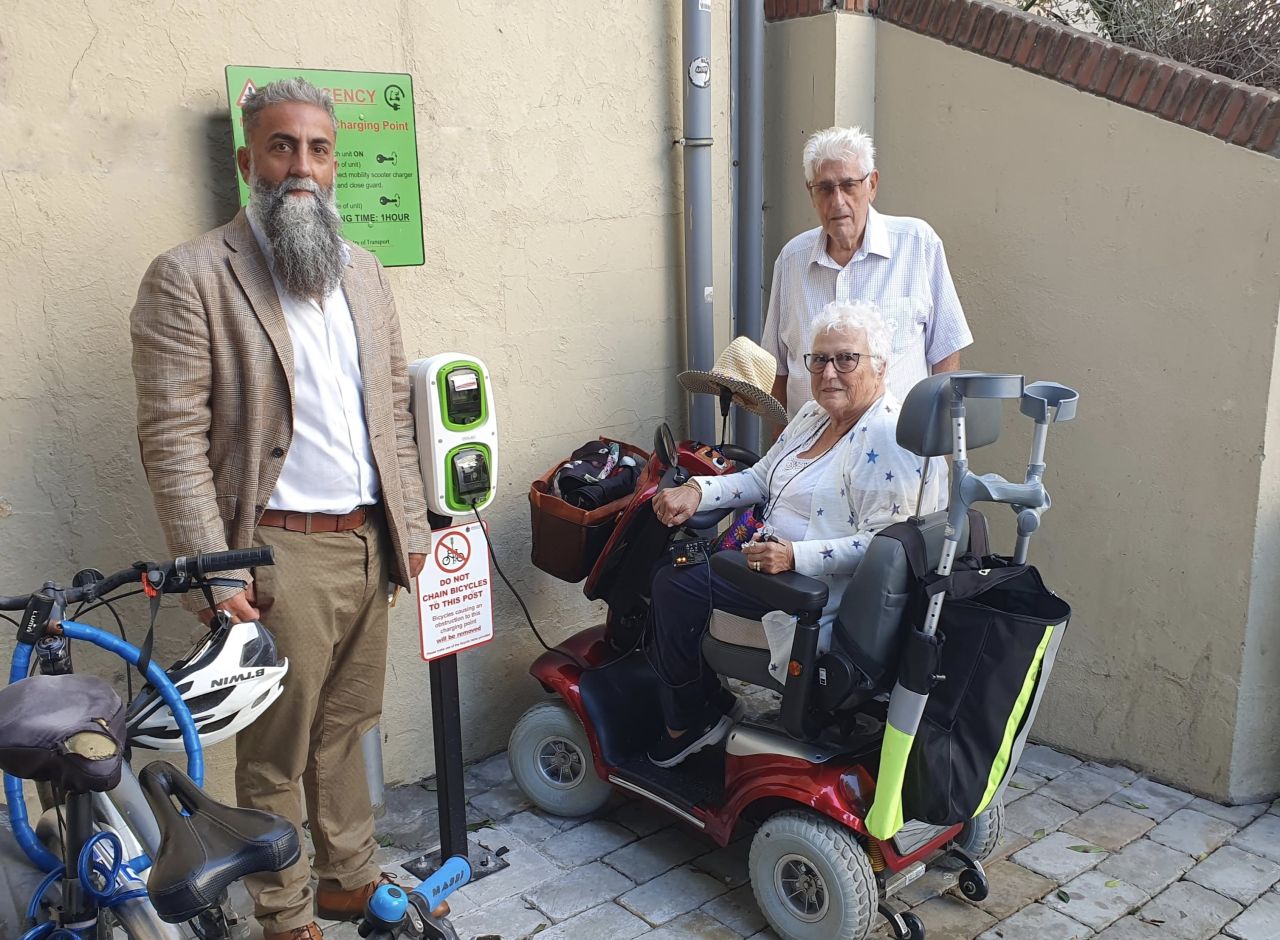 New Mobility Scooter Charging Point At Casemates Square