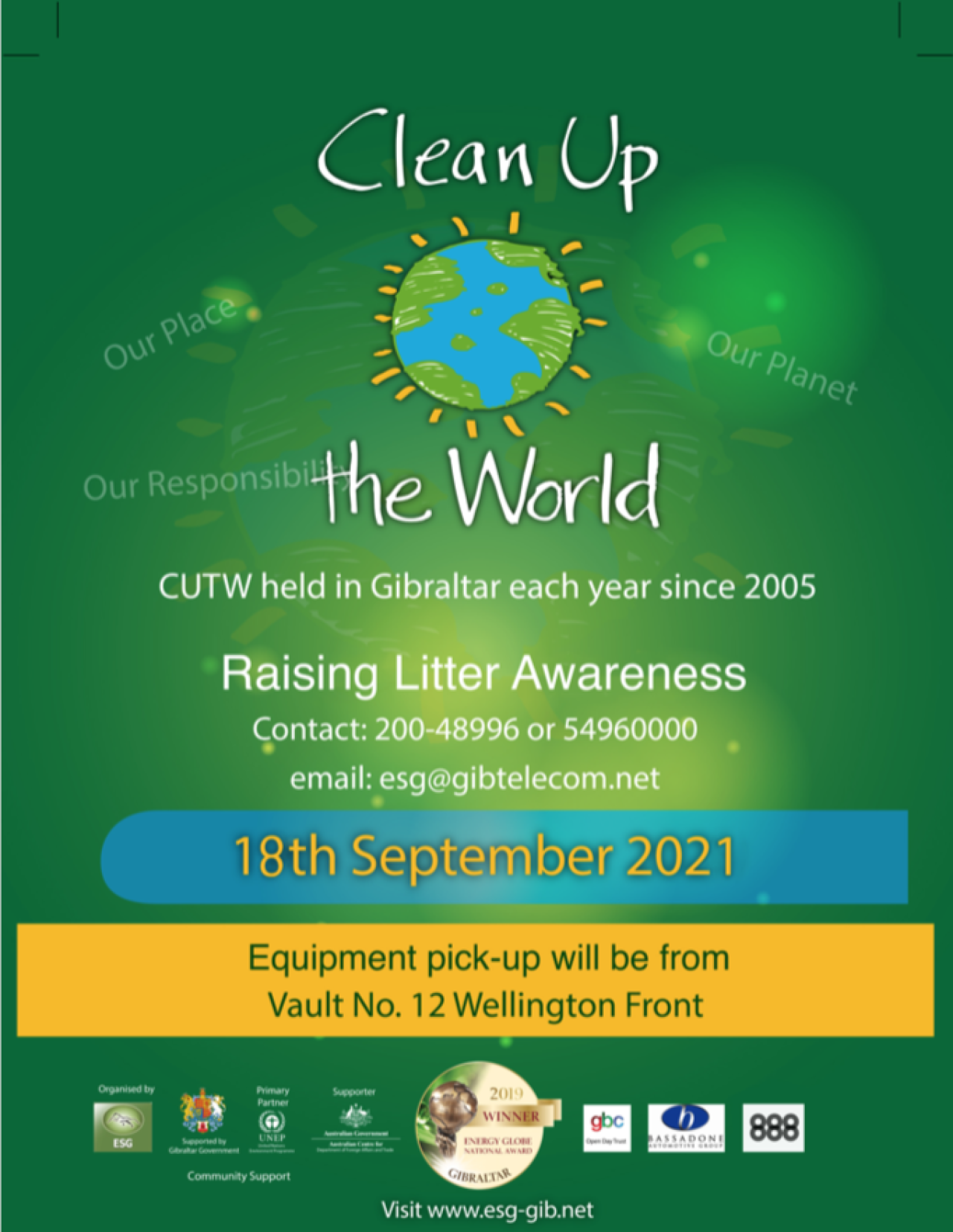 Over 500 Volunteers For This Saturday’s Clean Up The World Event